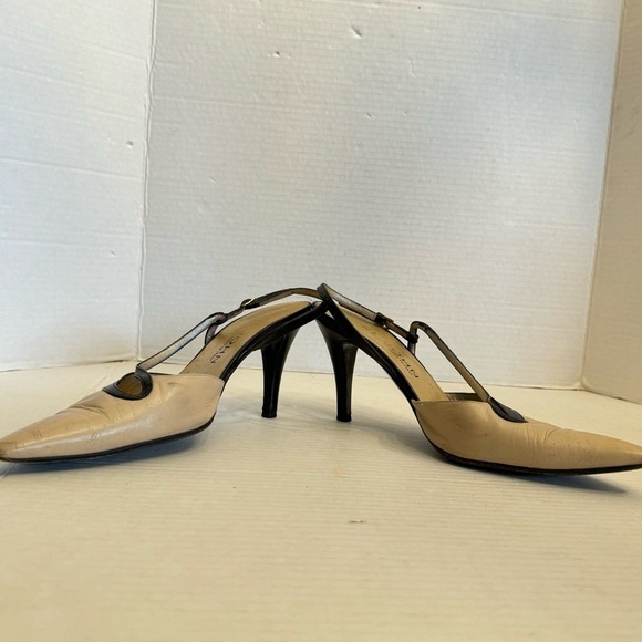 Vintage St. John Slingback Pointed Toe Pumps Shoes SZ 7.5 - Picture 7 of 16